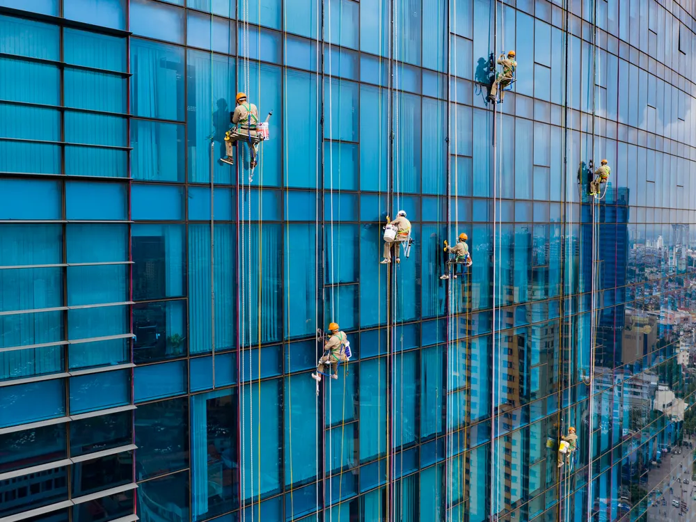 skyscraper window cleaner